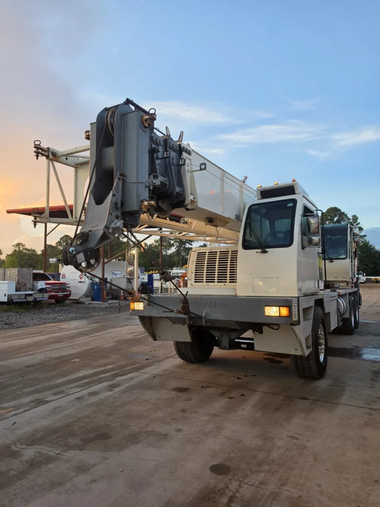 Horizon Terex T340-1 XL truck crane parked with its boom stowed